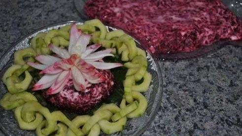 салат сельдь под шубой с яблоком