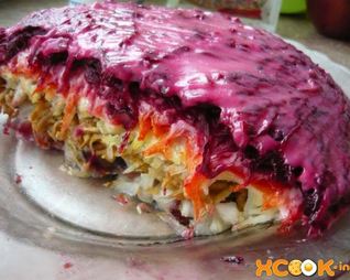 Сельдь под шубой с яблоком