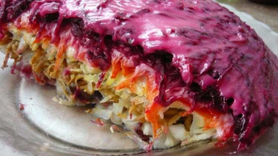 Рецепт сельди под шубой с яблоком