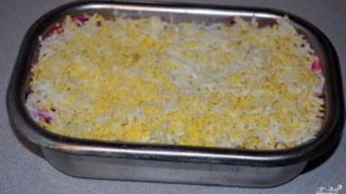 селедка под шубой с плавленным сыром