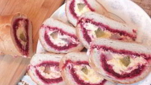 селедка под шубой в багете