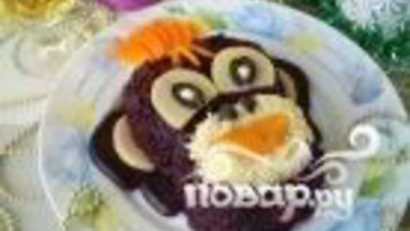 Рецепт Селедки под шубой в виде обезьянки