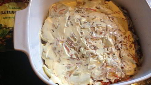 свинина под шубой в духовке