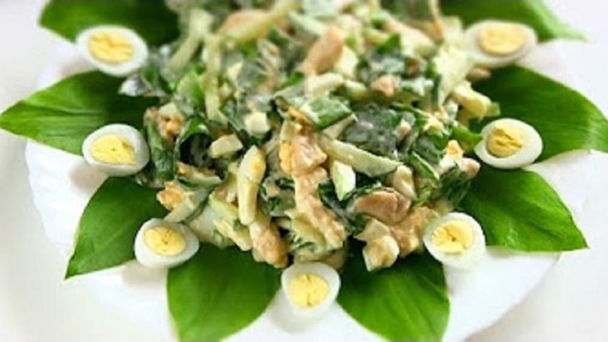 Рецепт салата с черемшой весенний