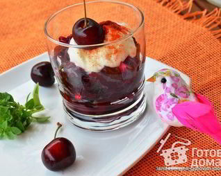 Салат с черешней и свеклой