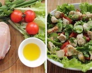 Салат с куриной грудкой