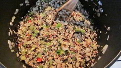 салат с рисом