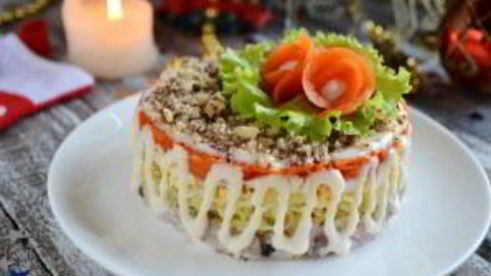 салат с сельдью фаворит