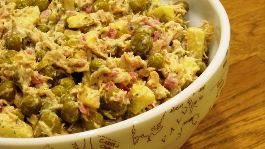 Рецепт салата с зеленым горошком