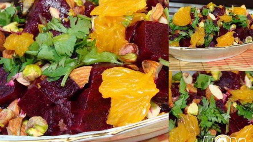 Рецепт салата со свеклой и апельсинами