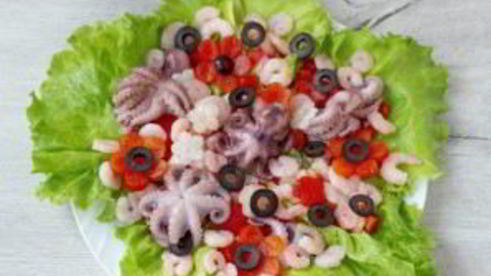 салат цветочная поляна