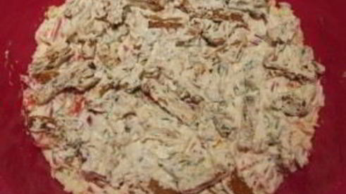 слоеный салат с грибами