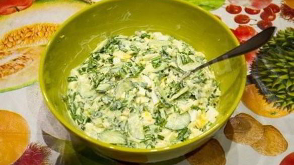 Рецепт Весеннего салата с черемшой