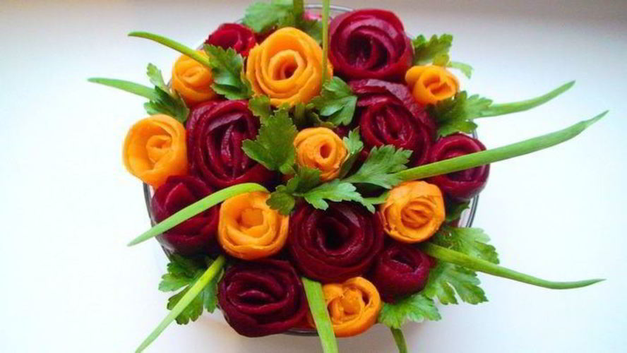 Рецепт салата розарий