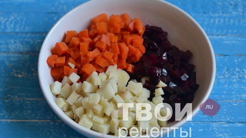 винегрет с грибами