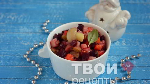 винегрет с грибами