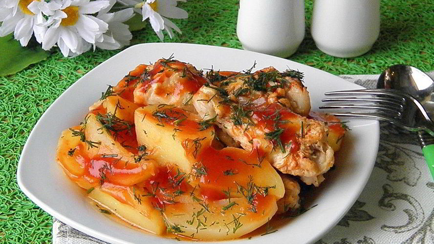 Рецепт соуса с курицей и картошкой
