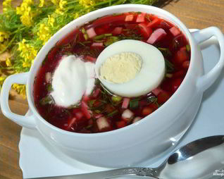 Борщ из маринованной свеклы