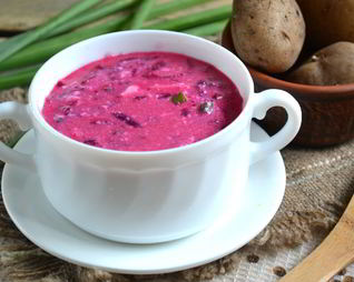 Борщ на кефире