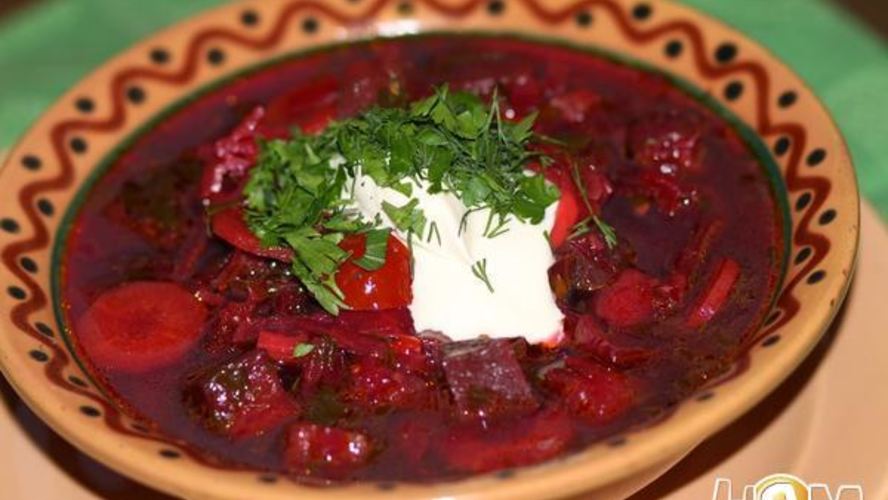 Рецепт борща с баклажанами