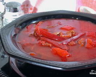 Борщ с белыми грибами