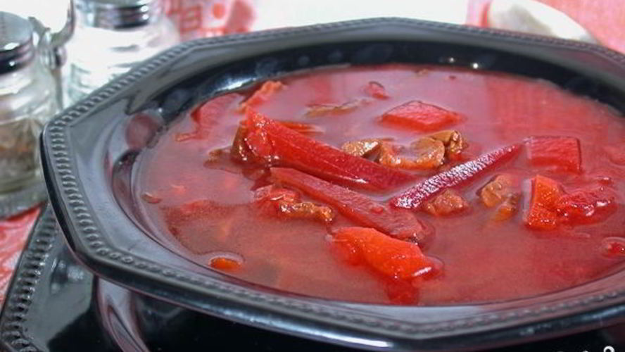 Рецепт борща с белыми грибами