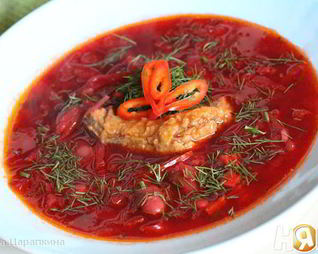 Борщ с бычками по-одесски