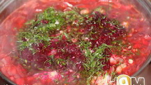 борщ с бычками по-одесски