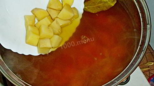 борщ с фасолью постный