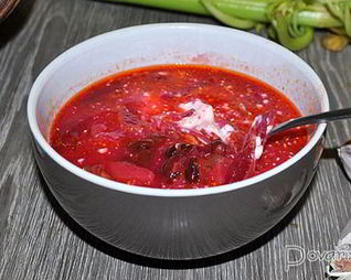 Борщ с фасолью