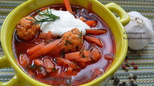 Рецепт Борща с фрикадельками