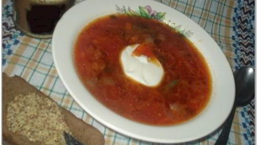 Рецепт борща с грибами и стручковой фасолью