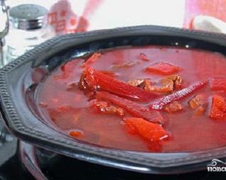 Борщ с грибами