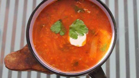 борщ с курицей в мультиварке