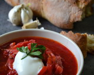 Борщ с курицей