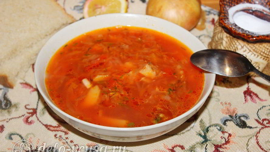 Рецепт борща с квашеной капустой