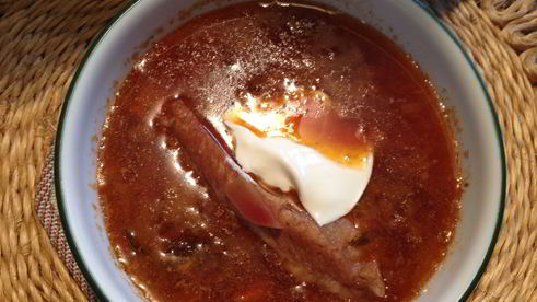 борщ с салом по-мужски