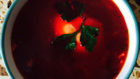 Рецепт Борща с вяленой свининой