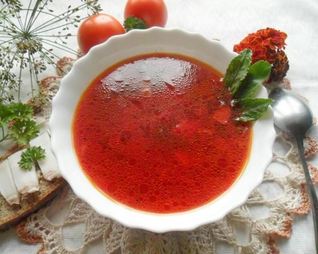 Борщ со свекольной ботвой в мультиварке