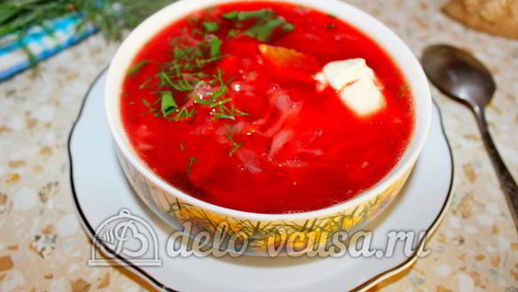 Рецепт Борща со свининой