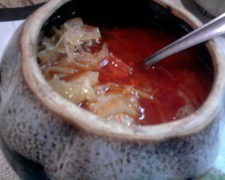 Борщ в горшочках