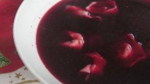 Рецепт Польского борща на свекольной закваске с сухими грибами