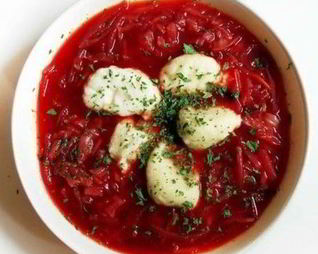 Полтавский борщ с галушками