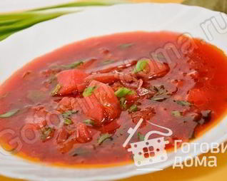 Постный борщ