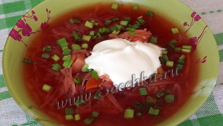 Рецепт украинского борща