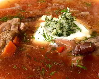 Вкусный домашний борщ