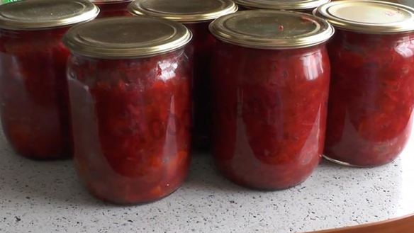 Рецепт Заправки для борща на зиму с капустой