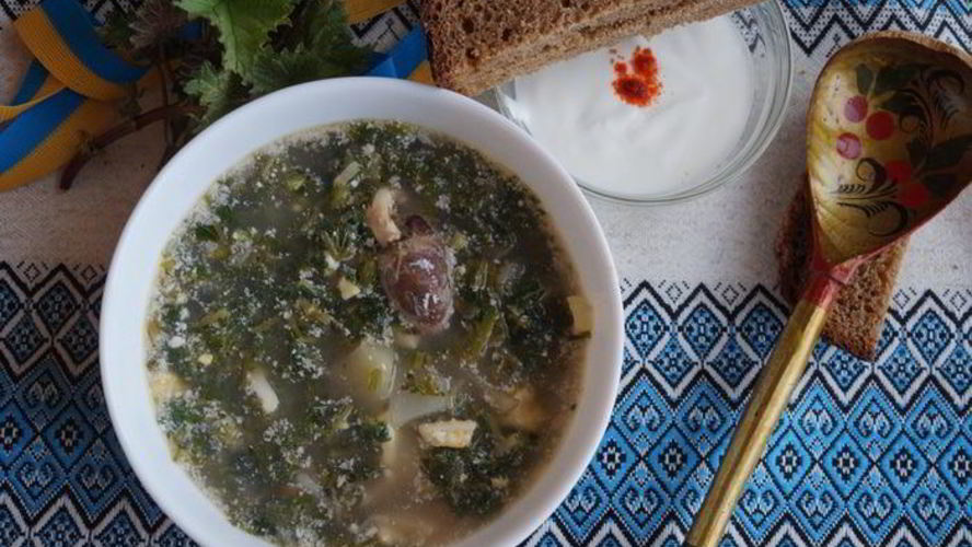 Рецепт зеленого борща с крапивой