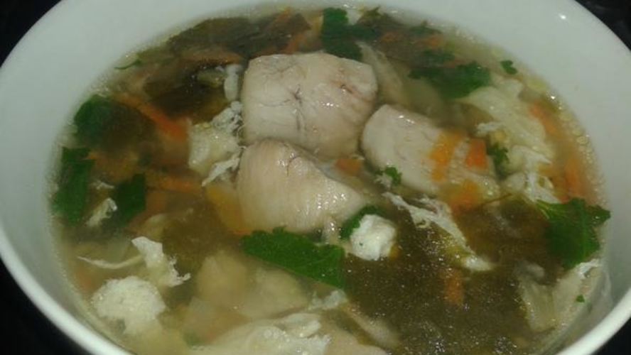 Рецепт зеленого борща с сомом