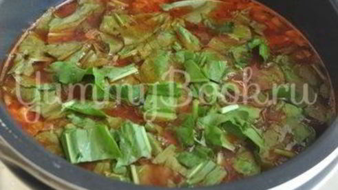 зеленый борщ в мультиварке